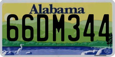 AL license plate 66DM344
