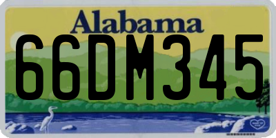 AL license plate 66DM345