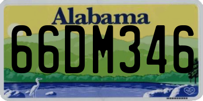 AL license plate 66DM346