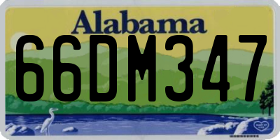 AL license plate 66DM347