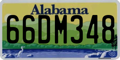 AL license plate 66DM348