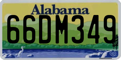 AL license plate 66DM349