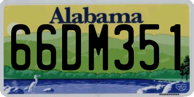 AL license plate 66DM351