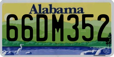 AL license plate 66DM352