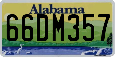 AL license plate 66DM357