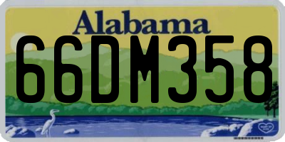 AL license plate 66DM358