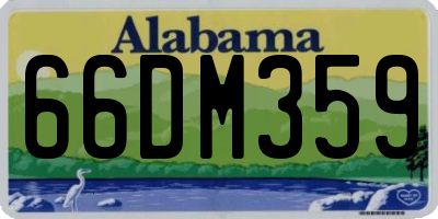AL license plate 66DM359