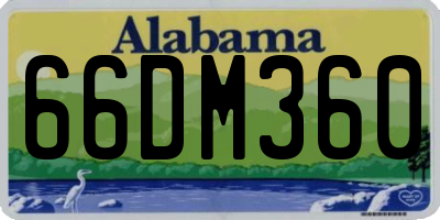 AL license plate 66DM360