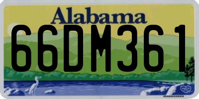 AL license plate 66DM361