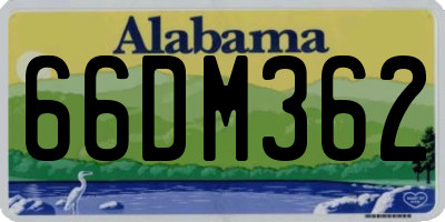 AL license plate 66DM362