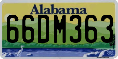 AL license plate 66DM363