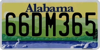 AL license plate 66DM365