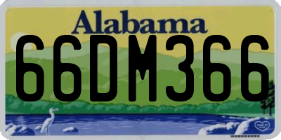 AL license plate 66DM366