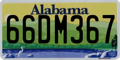 AL license plate 66DM367