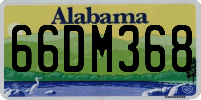 AL license plate 66DM368
