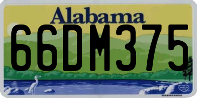 AL license plate 66DM375