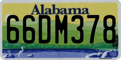 AL license plate 66DM378