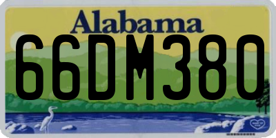 AL license plate 66DM380