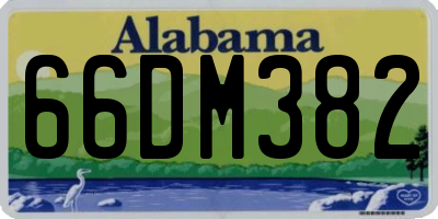 AL license plate 66DM382