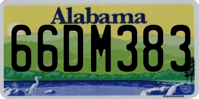 AL license plate 66DM383