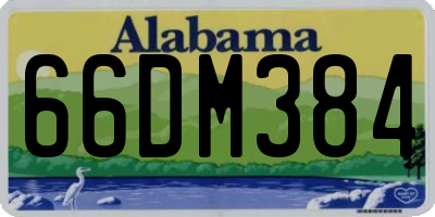 AL license plate 66DM384