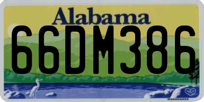AL license plate 66DM386