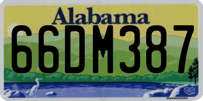 AL license plate 66DM387