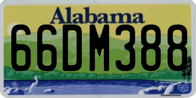 AL license plate 66DM388