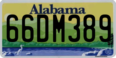 AL license plate 66DM389