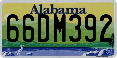 AL license plate 66DM392