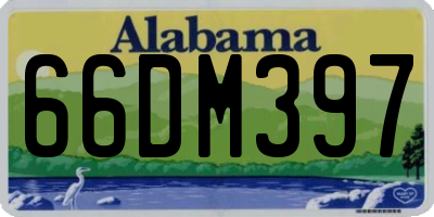 AL license plate 66DM397