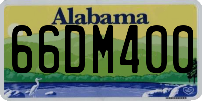 AL license plate 66DM400