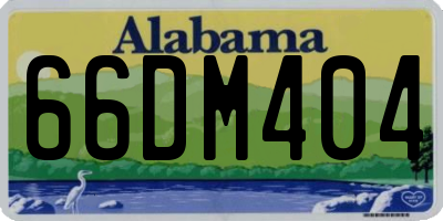 AL license plate 66DM404
