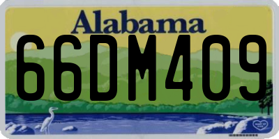 AL license plate 66DM409