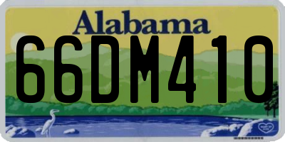 AL license plate 66DM410