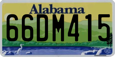 AL license plate 66DM415