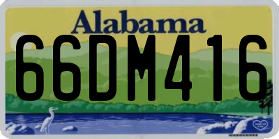 AL license plate 66DM416