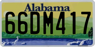 AL license plate 66DM417