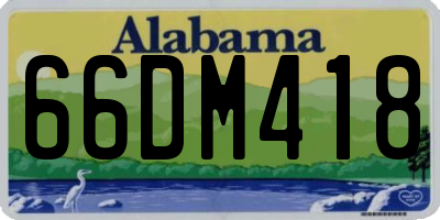 AL license plate 66DM418