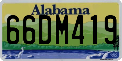 AL license plate 66DM419