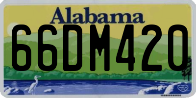 AL license plate 66DM420