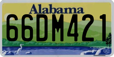 AL license plate 66DM421