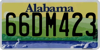 AL license plate 66DM423