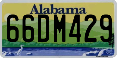 AL license plate 66DM429