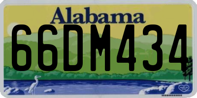 AL license plate 66DM434