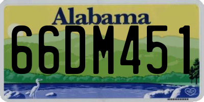 AL license plate 66DM451