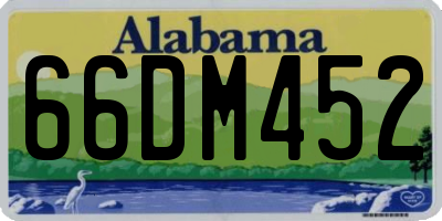 AL license plate 66DM452