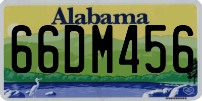 AL license plate 66DM456