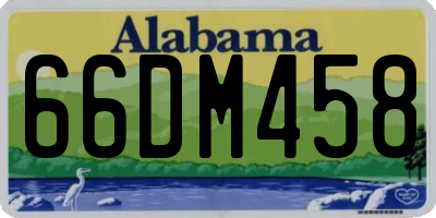 AL license plate 66DM458