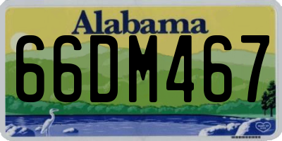 AL license plate 66DM467